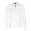 Vetements Golfino Polos | Maillot Respirant A Manches Longues Avec Protection Antifroid Optic White Femme