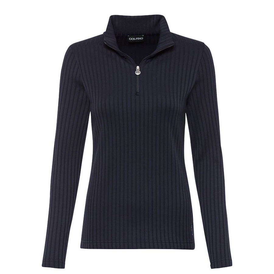 Vetements Golfino Pulls Et Sweats | Pull-Over Slim Fit Avec Fonction Stretch The Marcellina Navy Femme