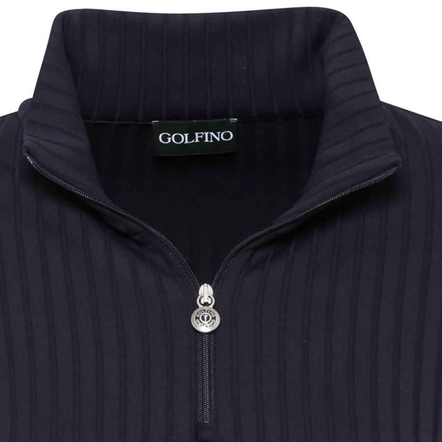 Vetements Golfino Pulls Et Sweats | Pull-Over Slim Fit Avec Fonction Stretch The Marcellina Navy Femme