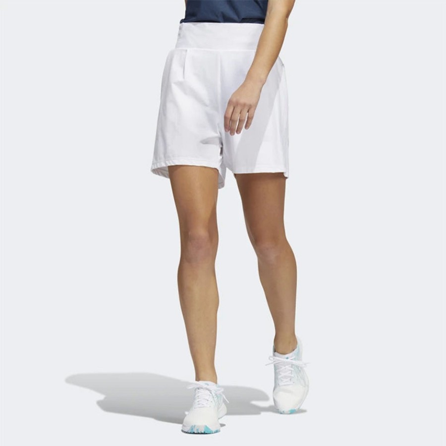 Vetements Adidas Jupes, Shorts, Pantacourts Et Robes | Short Go-To Pleated Blanc Ha3495 E2 Femme