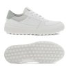 Chaussures Ecco Chaussures De Golf Femme | Tray Retro 108333 White Femme