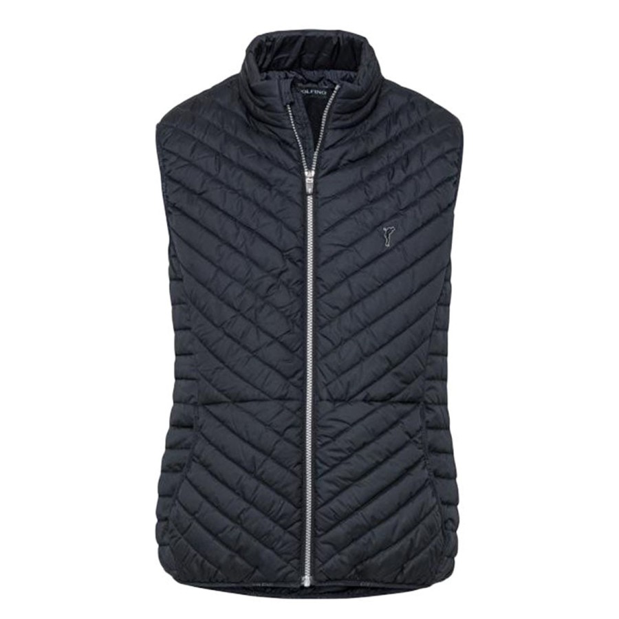 Vetements Golfino Vestes Et Coupe-Vent | Gilet Double Et Surpique Navy Homme