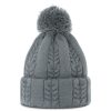 Vetements FootJoy Bonnets Et Echarpes | Bonnet En Tricot Torsade A Pompom Grey Femme