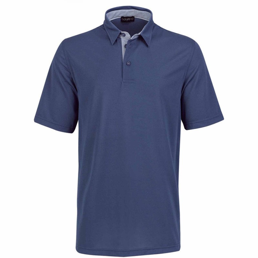 Vetements Golfino Polos | Polo Quick Dry Blue Homme