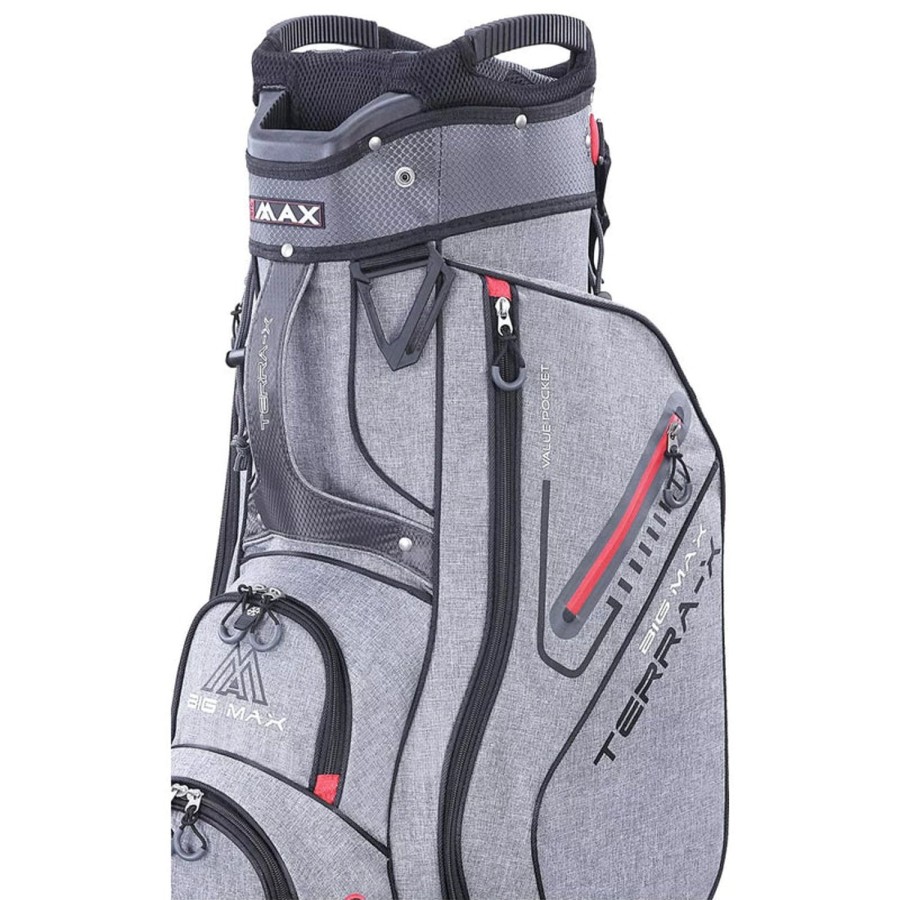 Sacs Bigmax Sacs De Golf Chariot | Sac Chariot Terra X Storm Silver Red