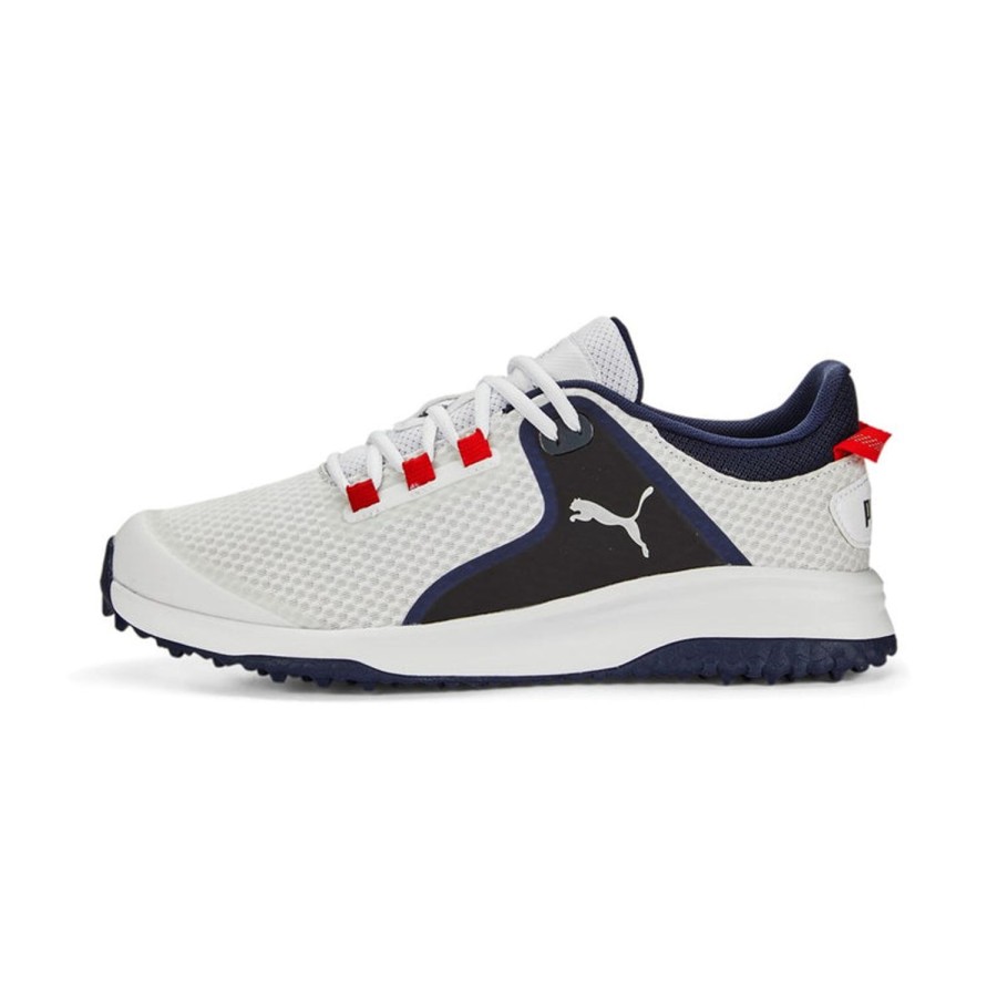 Chaussures Puma Chaussures De Golf Homme | Fusion Grip White Navy Homme