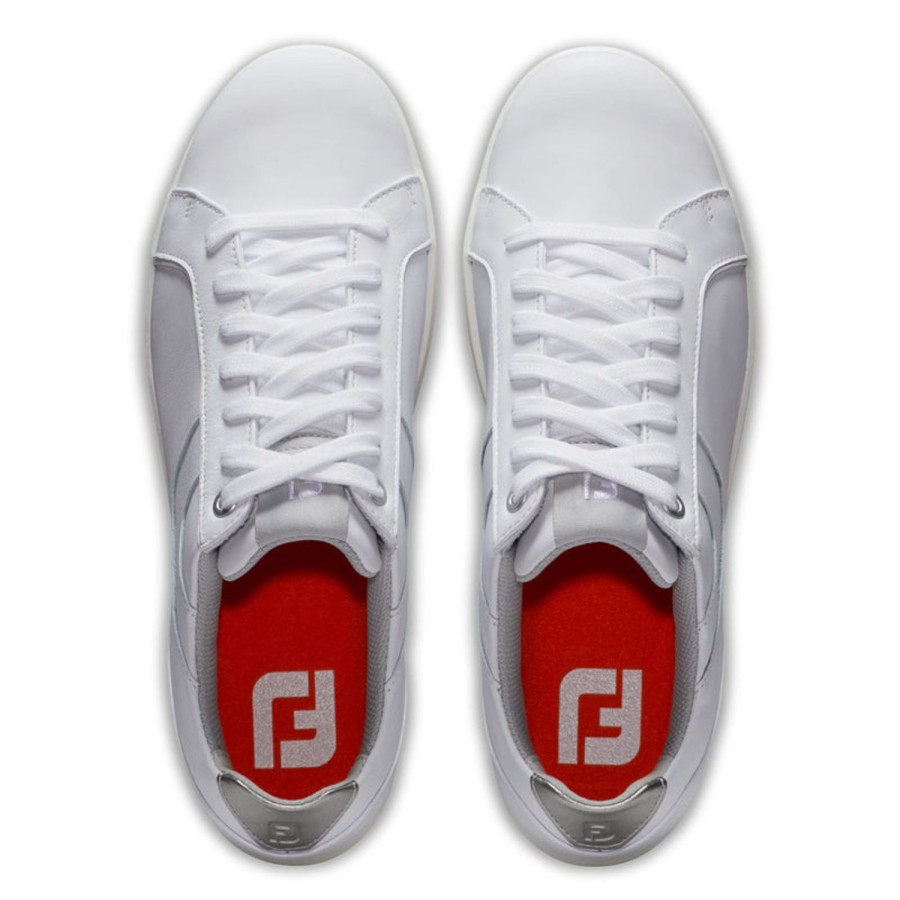 Chaussures FootJoy Chaussures De Golf Femme | Fj Links 98148 Blanc Femme