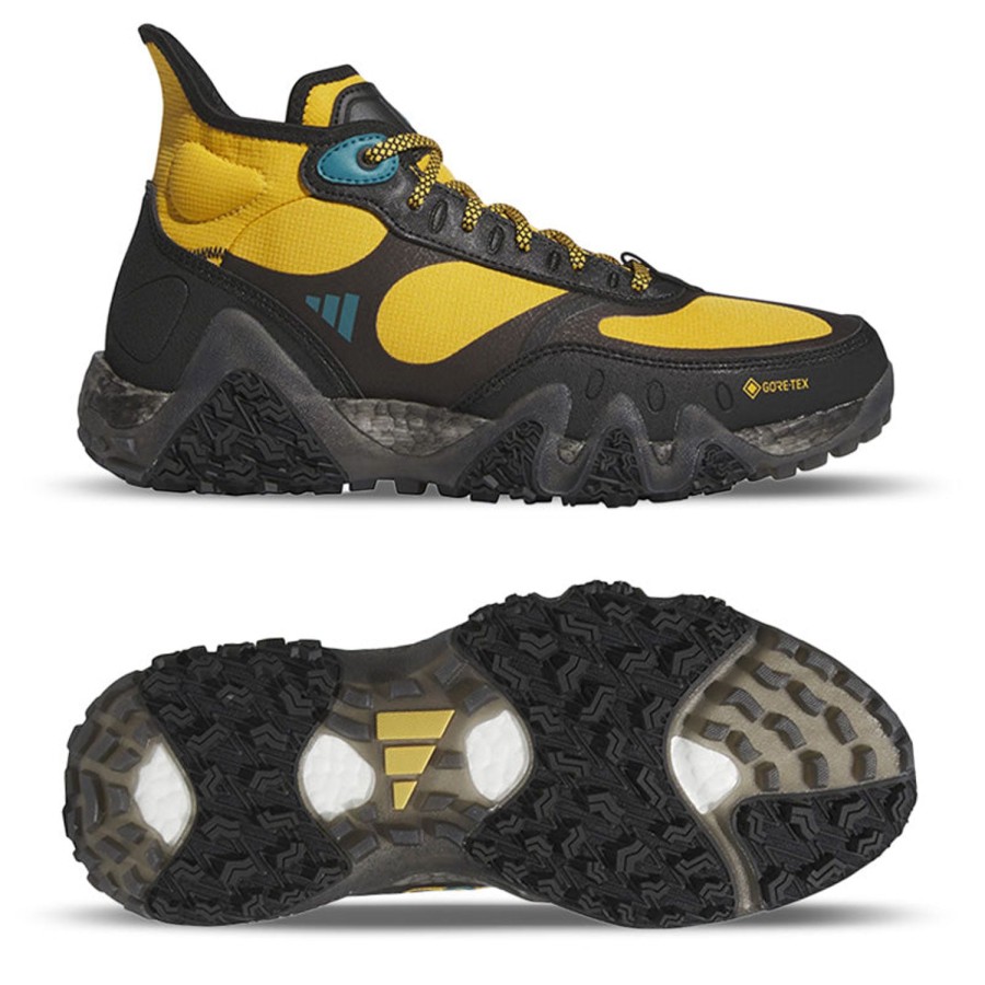 Chaussures Adidas Chaussures De Golf Homme | Adicross Gtx Gw2120 Core Preloved Yellow / Arctic Fusion / Core Black Homme