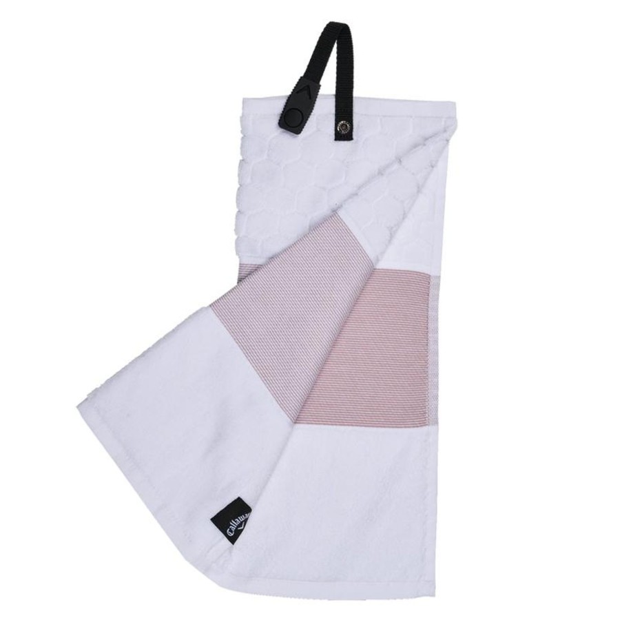 Accessoires & Montres Callaway Golf Serviettes | Serviette Trifold Towel White Pink