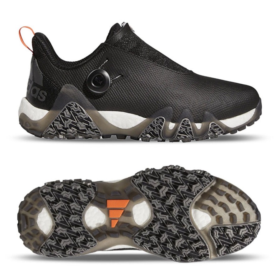 Chaussures Adidas Chaussures De Golf Homme | Code Chaos Boa Gx3937 Core Black / Dark Silver / Impact Orange