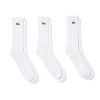 Vetements Lacoste Chaussettes | 3 Paires De Chaussettes Montantes Blanc Homme