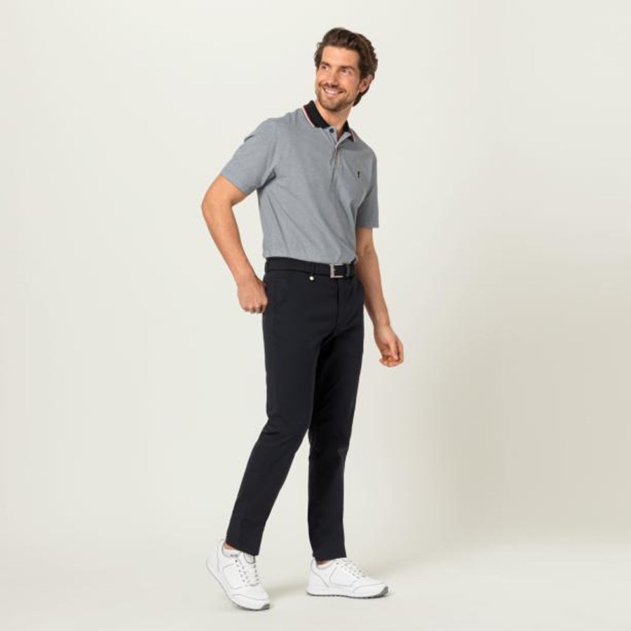 Vetements Golfino Pantalons | Pantalon De Golf Stretch Navy Homme