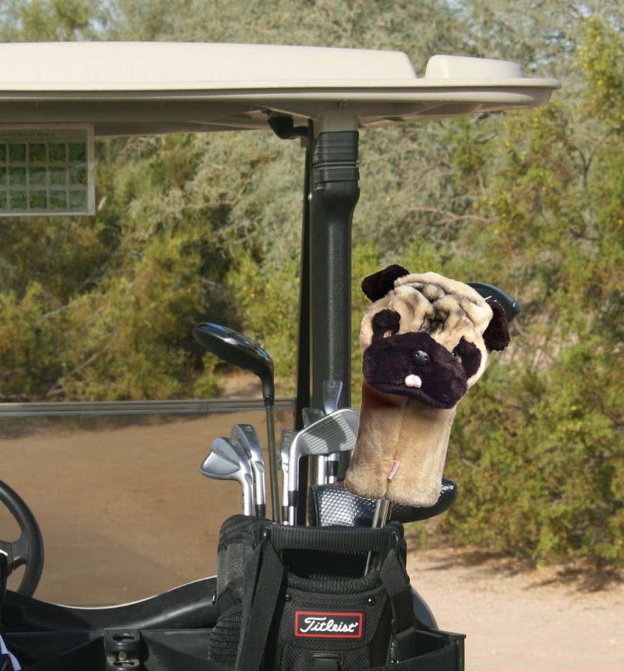 Accessoires & Montres Daphne Couvre-Clubs | Couvre Clubs Driver Carlin (Pug) Peluche