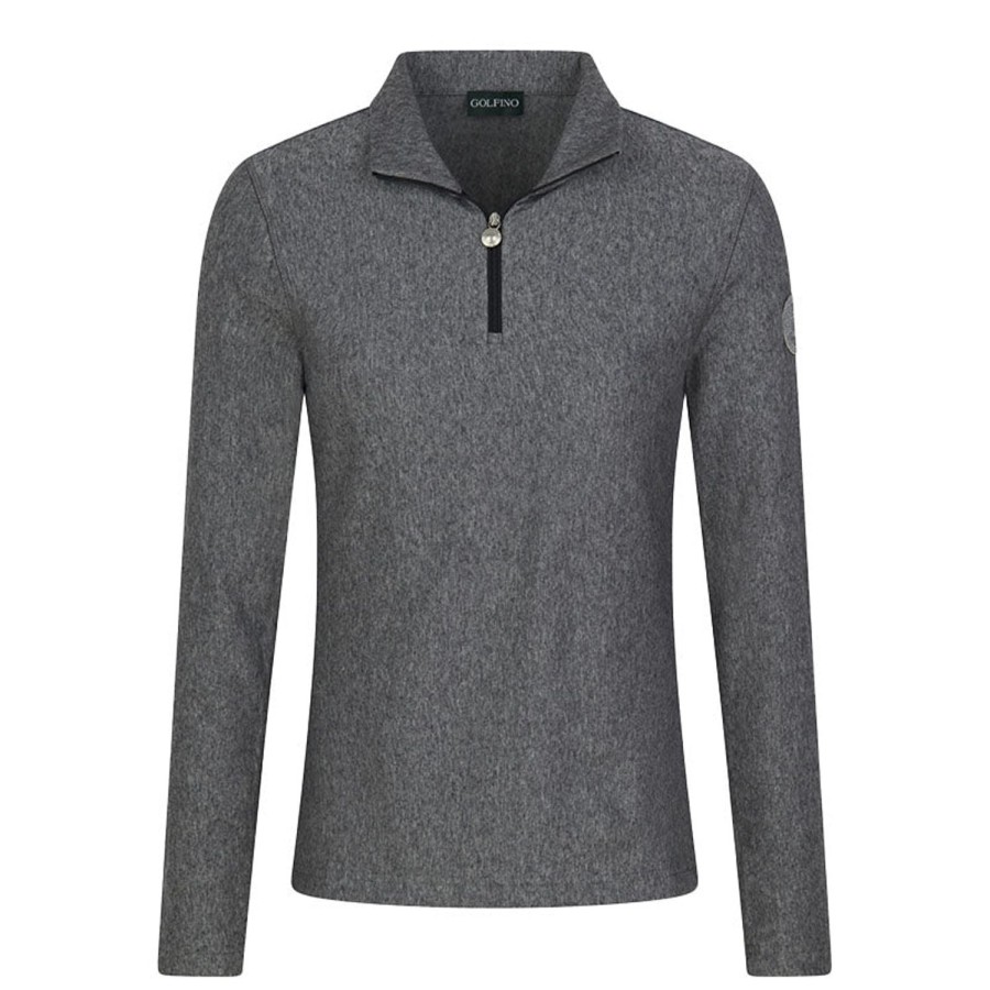 Vetements Golfino Pulls Et Sweats | Pull Camionneur Chaud En Laine Alessia Mid Grey Femme