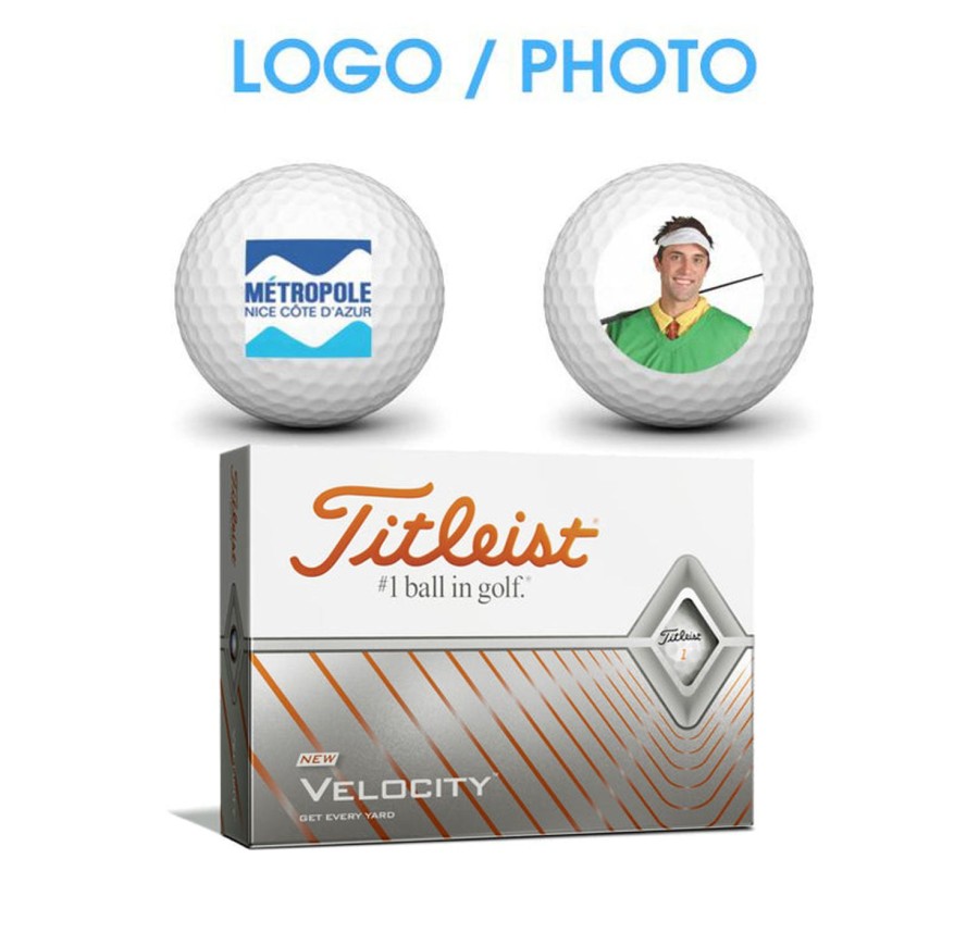 Balles Titleist Balles De Golf Personnalisees | 12 X12 Balles Velocity Logotees