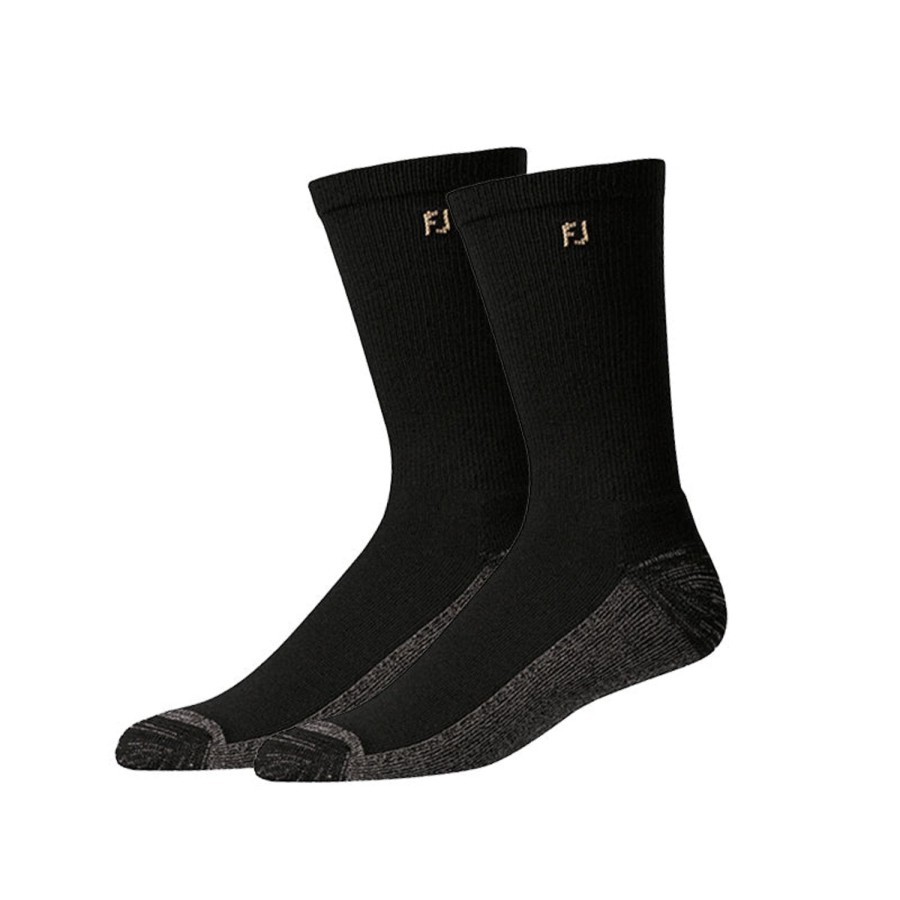 Vetements FootJoy Chaussettes | 2 Paires De Chaussettes Fj Prodry Crew Noir Homme