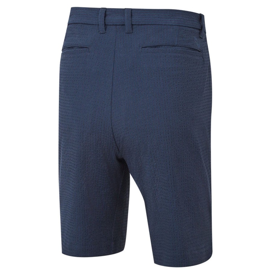 Vetements FootJoy Bermudas Et Shorts | Bermuda En Seersucker 88411E2 Marine Homme