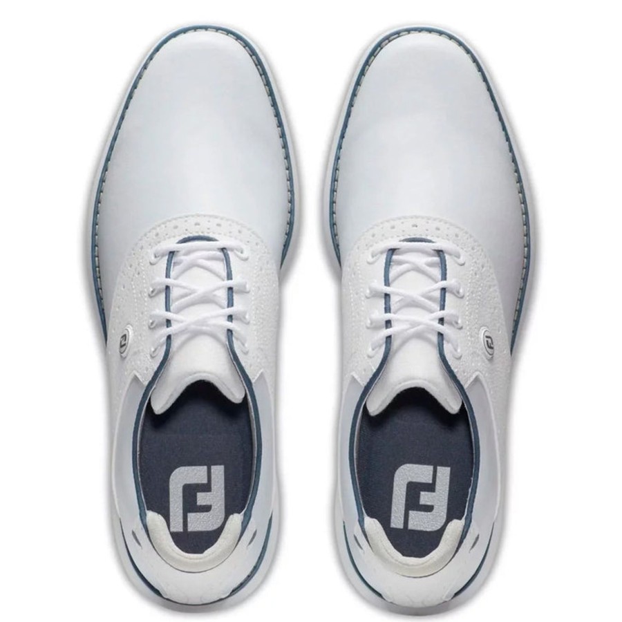 Chaussures FootJoy Chaussures De Golf Femme | Fj Tradition Spikeless 97925 Blanc Femme