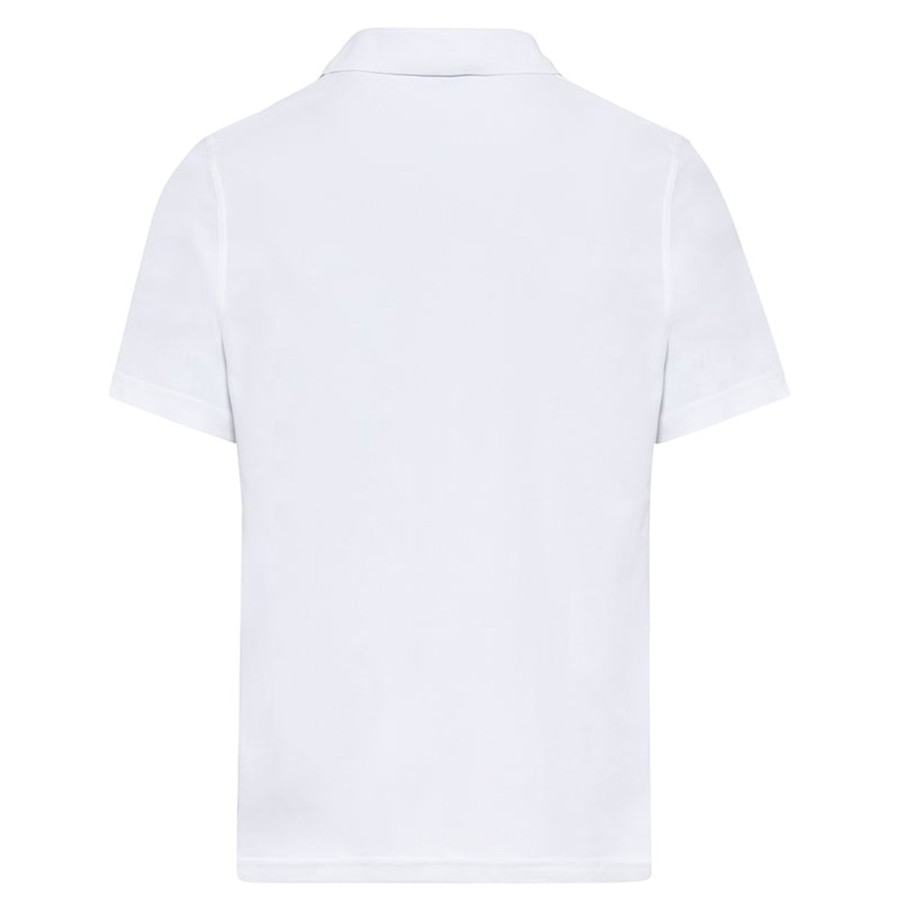 Vetements Golfino Polos | Polo En Tissu Respirant White Homme