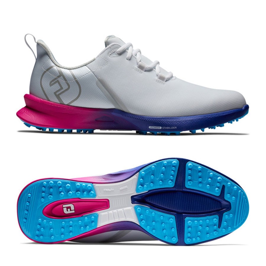 Chaussures FootJoy Chaussures De Golf Homme | Fuel Sport 55455 White/Pink Homme