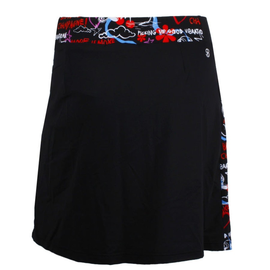 Vetements Chiberta Jupes, Shorts, Pantacourts Et Robes | Jupe Sensation Black Print 9952 Femme