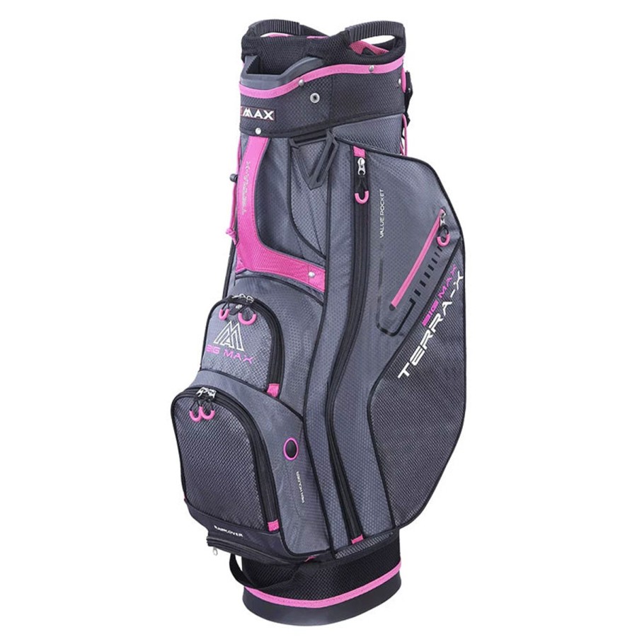 Sacs Bigmax Sacs De Golf Chariot | Sac Chariot Terra X Charcoal Black Fuchsia