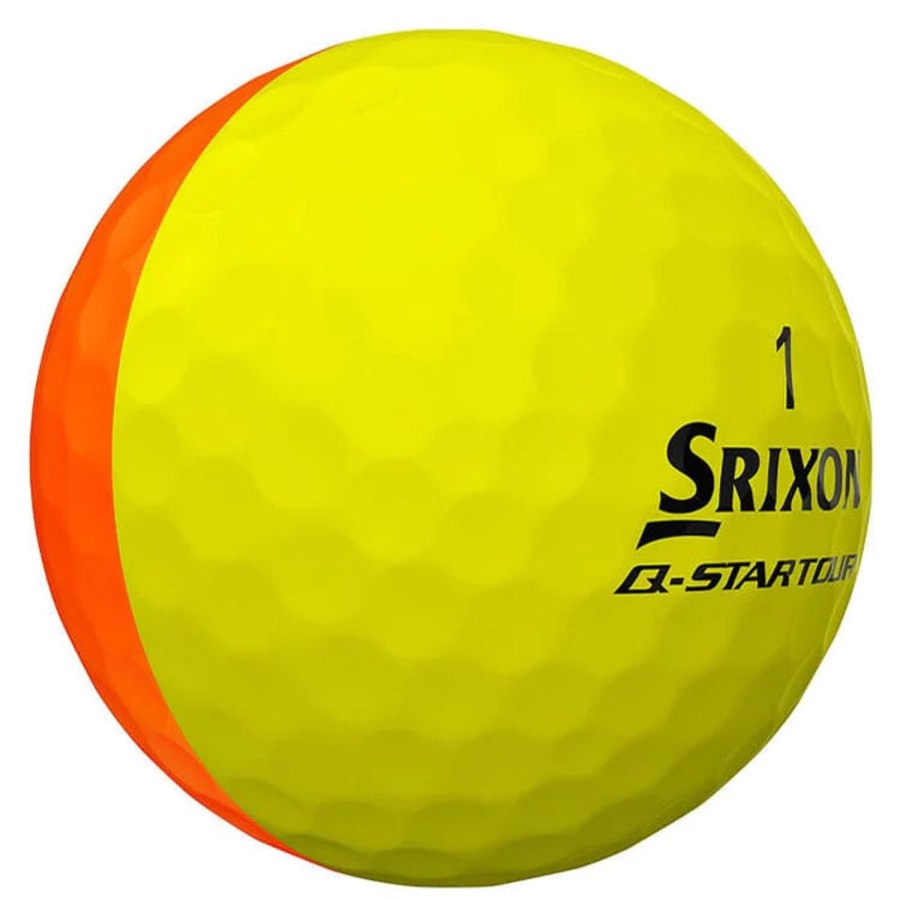 Balles Srixon Balles De Golf Srixon | 12 Balles De Golf Q Star Tour Divide Brite Jaune/Orange