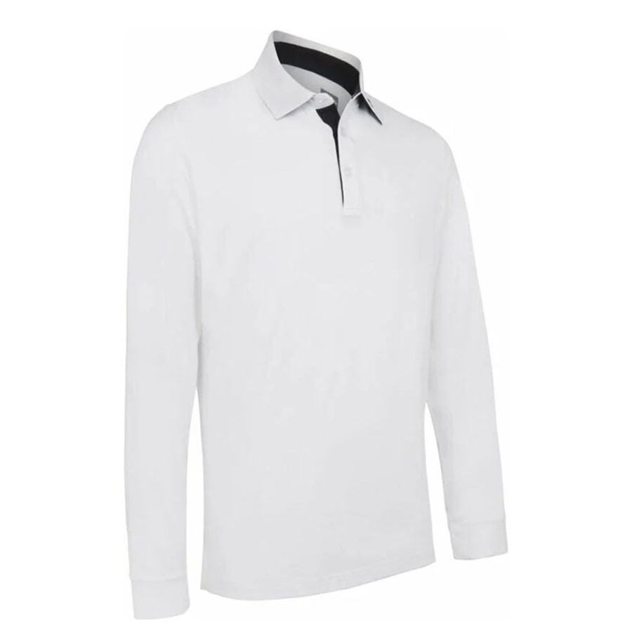 Vetements Callaway Golf Polos | Polo Manches Longues Performance Bright White Homme