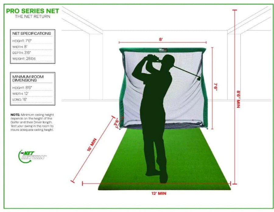 Accessoires & Montres The Net Return Entrainement | Filet Golf Home Serie V2