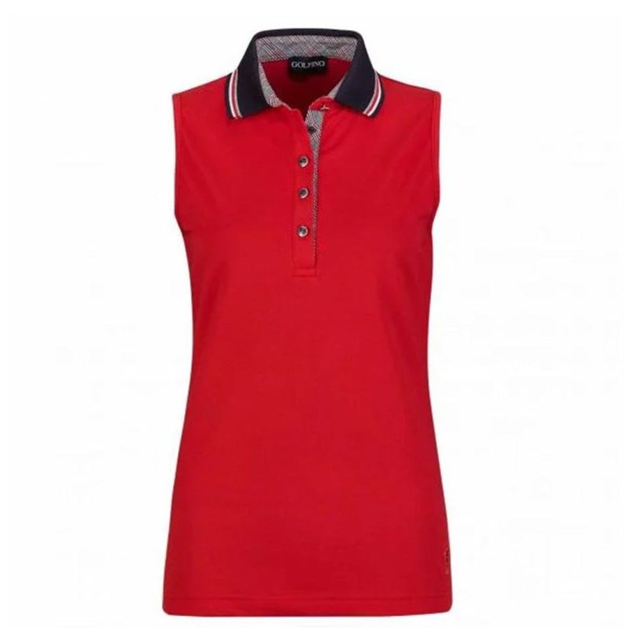 Vetements Golfino Polos | Polo Sm 6332223E1 Rouge/367 Femme