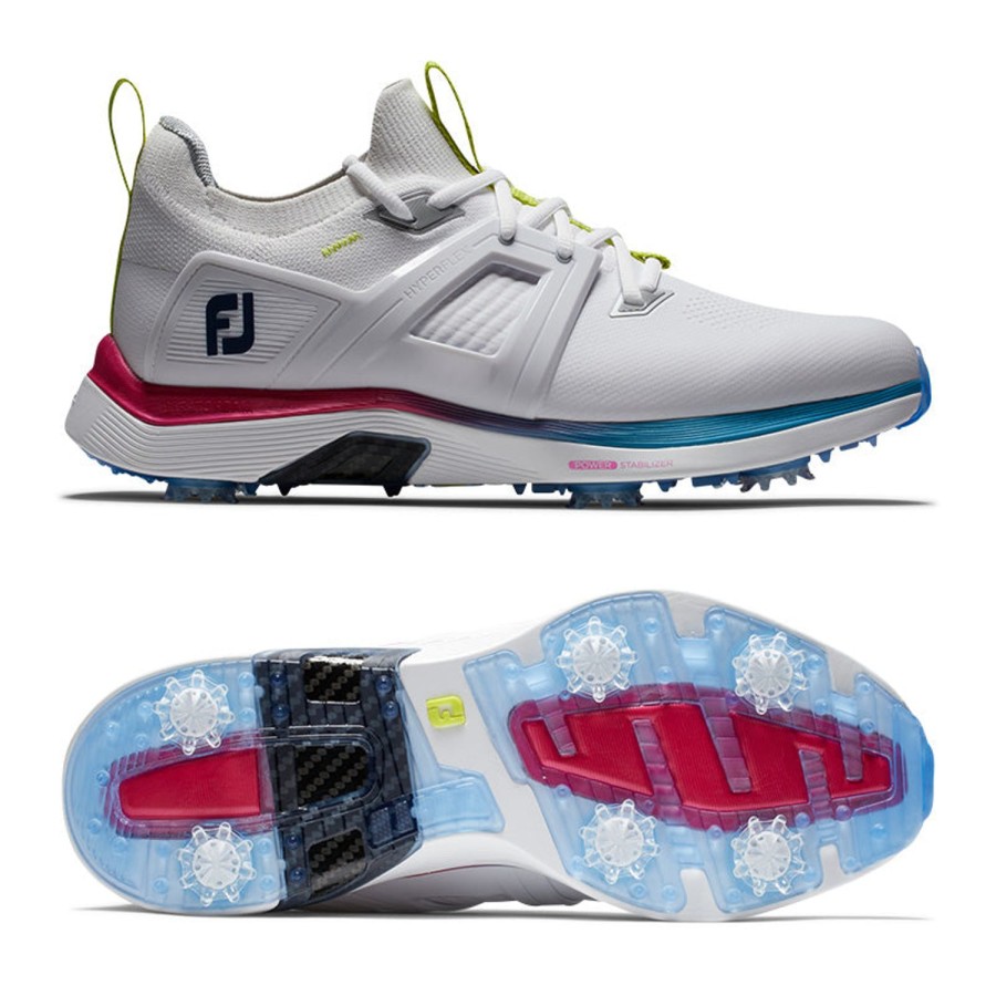 Chaussures FootJoy Chaussures De Golf Homme | Hyperflex Carbon 51124 White Multi Homme