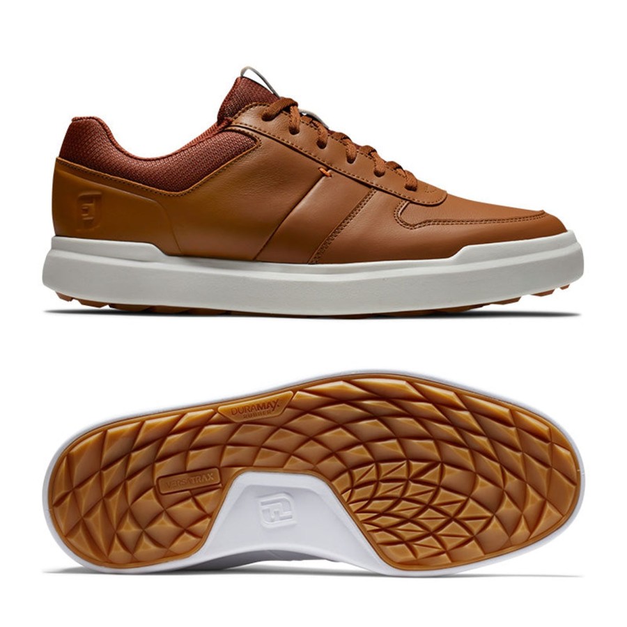 Chaussures FootJoy Chaussures De Golf Homme | Contour Casual 54373 Brown Homme