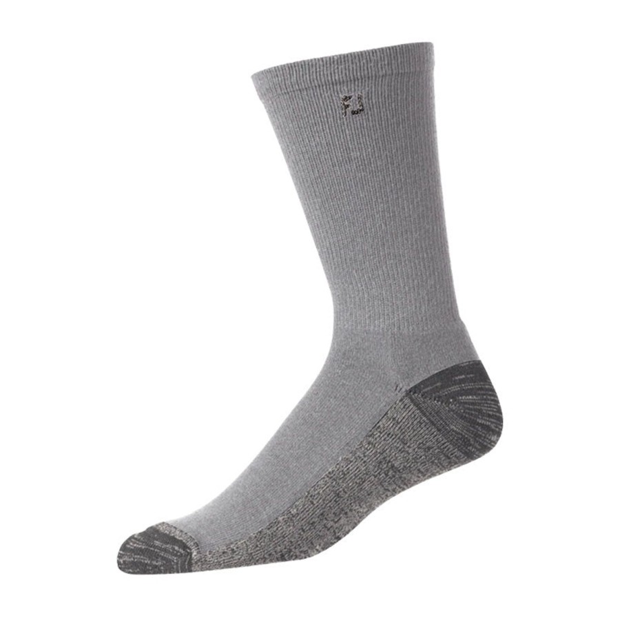 Vetements FootJoy Chaussettes | Chaussettes Fj Prodry Crew Gris Homme