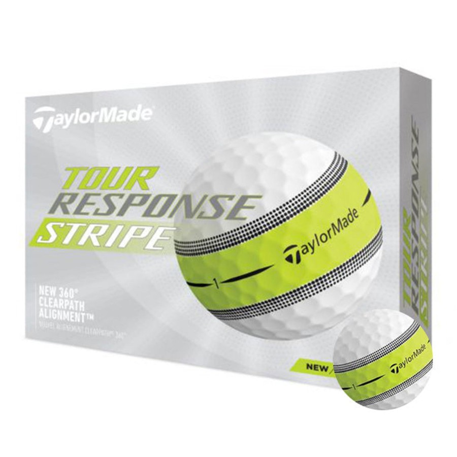 Balles TaylorMade Balles De Golf Taylormade | 12 Balles De Golf Tour Response Stripe