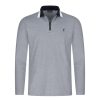 Vetements Golfino Polos | Polo De Golf Manches Longues Anti-Uv Digital Influence Navy Homme