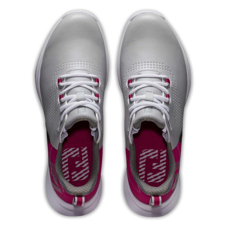 Chaussures FootJoy Chaussures De Golf Femme | Fuel 92599 Gris/Rose Femme