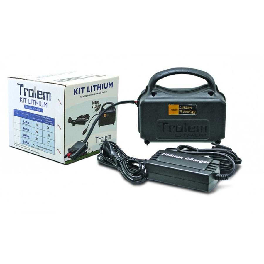 Chariots Trolem Batteries Et Chargeurs | Kit Lithium 16Ah (Batterie Et Chargeur Pour Chariots Electriques Trolem)