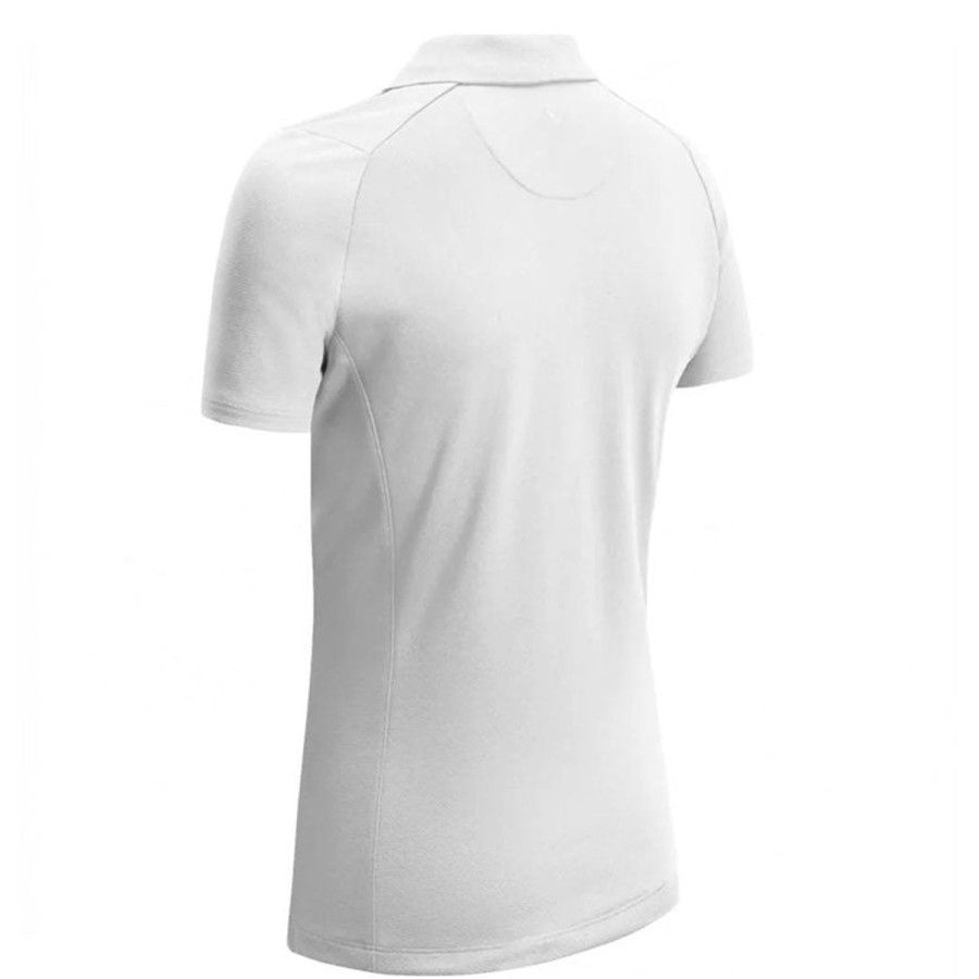 Vetements Callaway Golf Polos | Polo Swing Tech Solid Knit White Femme