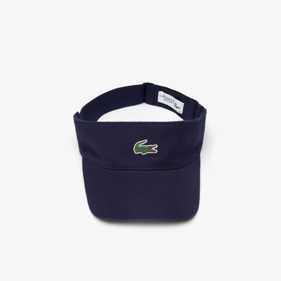 Vetements Lacoste Casquettes, Chapeaux Et Visieres | Visiere En Pique Et Molleton Marine/166