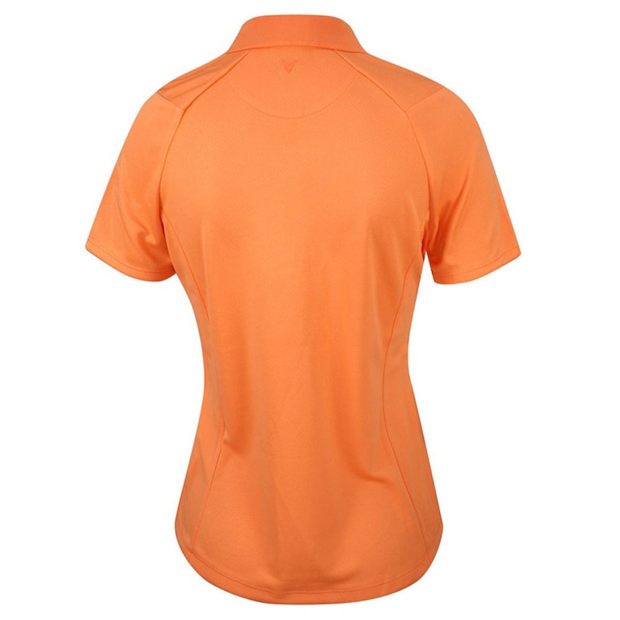 Vetements Callaway Golf Polos | Polo Swing Tech Solid Knit Nectarine Femme