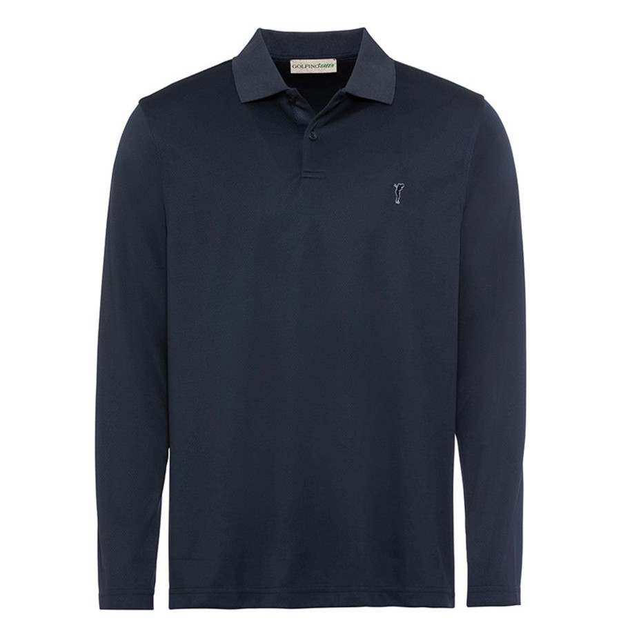 Vetements Golfino Polos | Polo Manches Longues The Mallorca Navy Homme