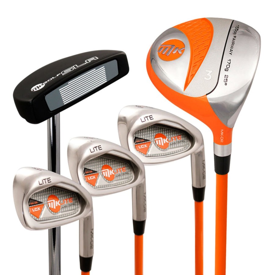 Clubs MKids Kits De Golf Pour Enfant | Kit 1/2 Serie Junior Mk Lite Orange (125Cm) Mixte