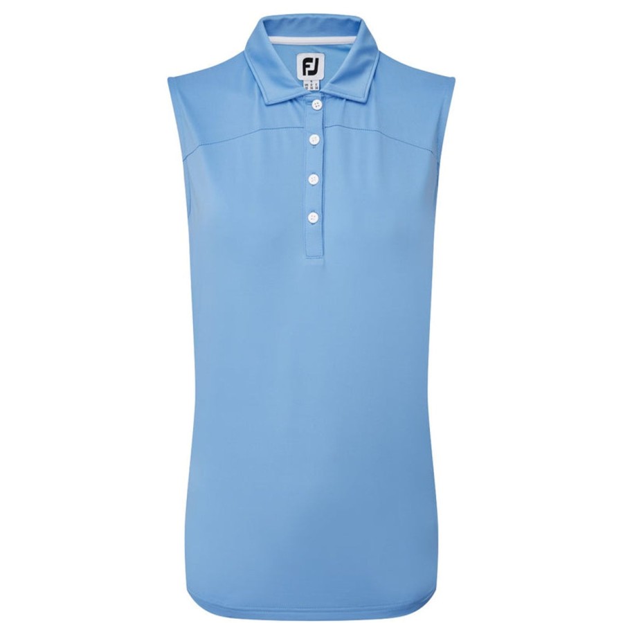 Vetements FootJoy Polos | Polo Sm En Maille 82512E1 Bleu Clair Femme