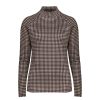 Vetements Rohnisch Polos | Polo Elle Minicheck Brown Femme