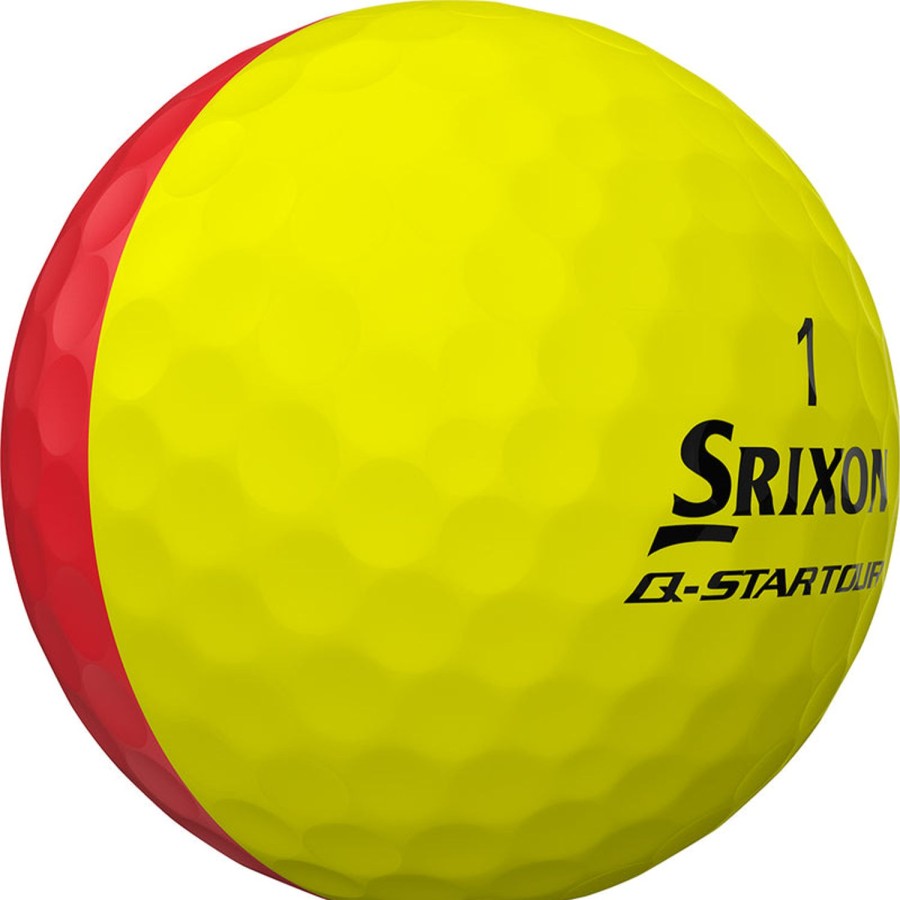 Balles Srixon Balles De Golf Srixon | 12 Balles De Golf Q Star Tour Divide Brite Jaune/Rouge