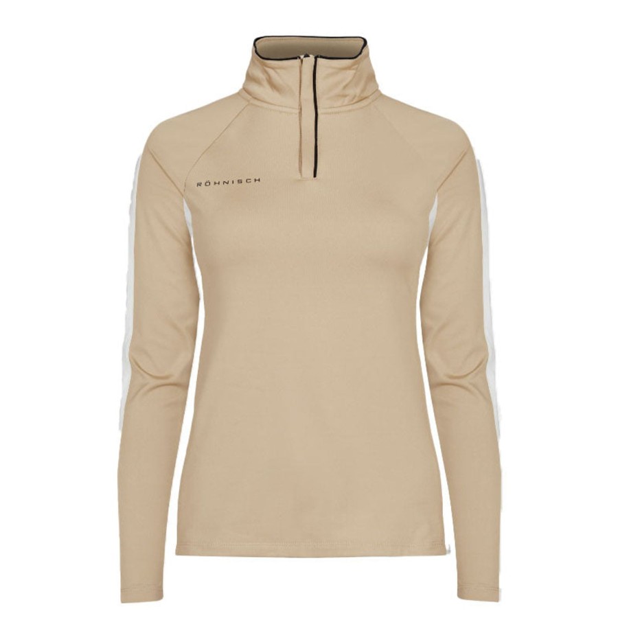 Vetements Rohnisch Pulls Et Sweats | Pull Skyler Half Zip Beige Sand Femme