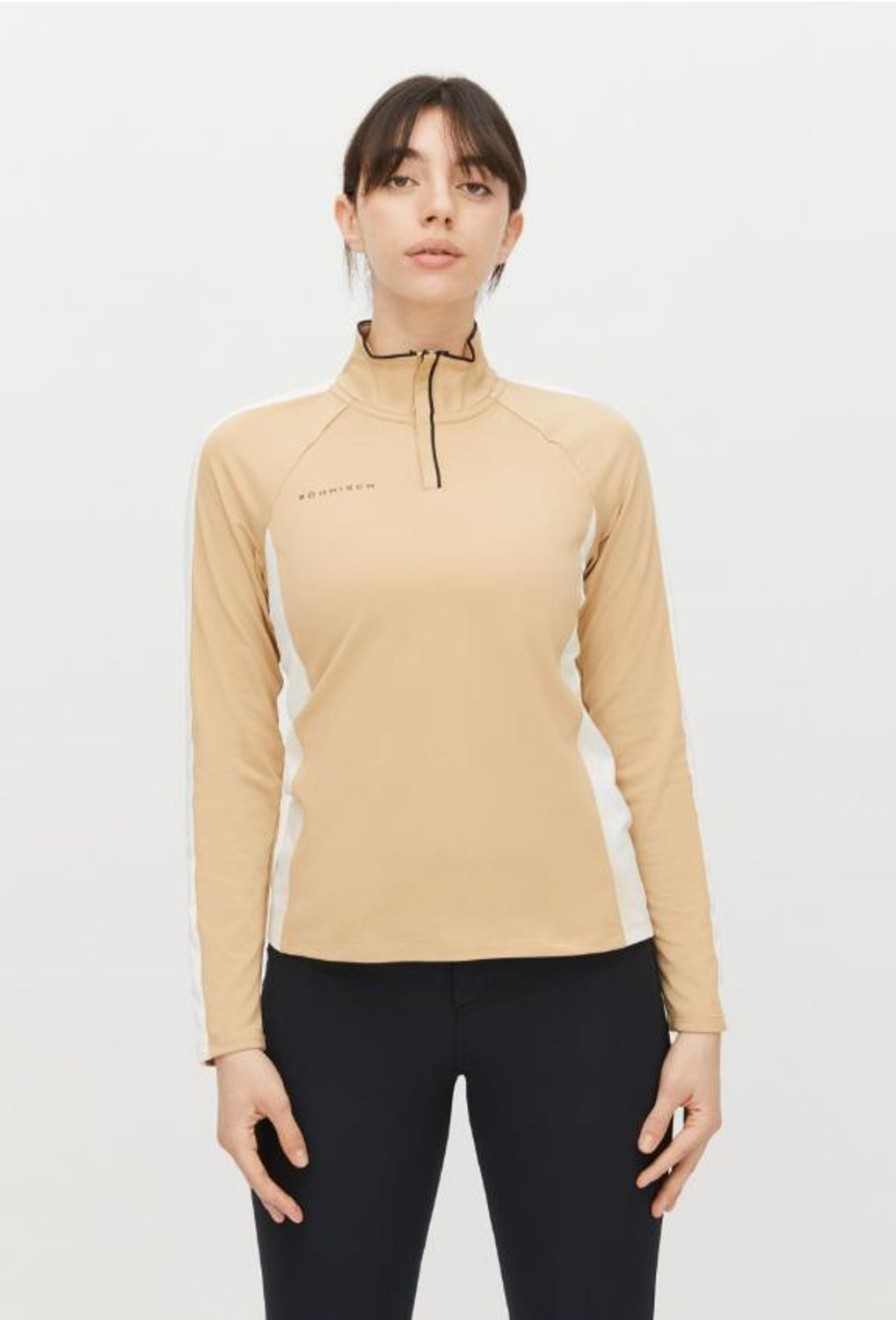 Vetements Rohnisch Pulls Et Sweats | Pull Skyler Half Zip Beige Sand Femme