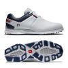 Chaussures FootJoy Chaussures De Golf Homme | Pro Sl Blanc/Marine/Rouge 53074 Homme