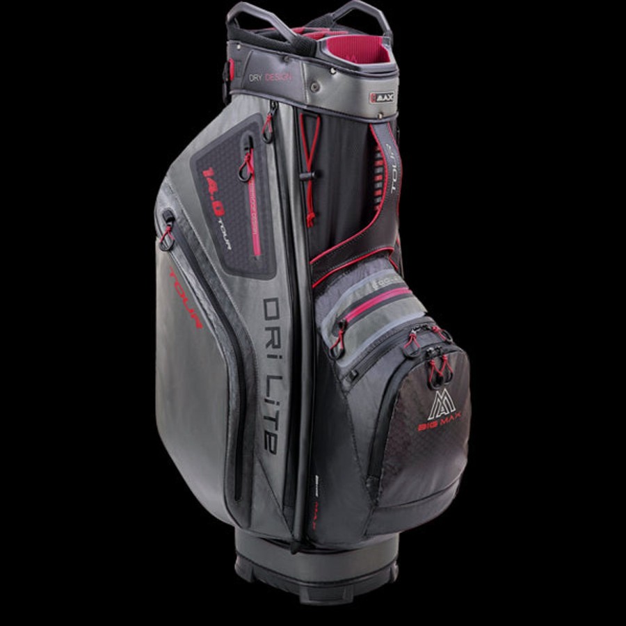 Sacs Bigmax Sacs De Golf Chariot | Sac Chariot Drilite Tour Black Charcoal Merlot