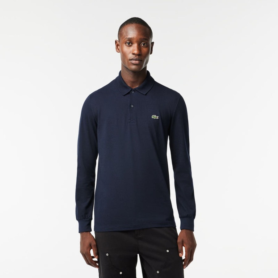 Vetements Lacoste Polos | Polo Regular Manches Longues Navy Homme